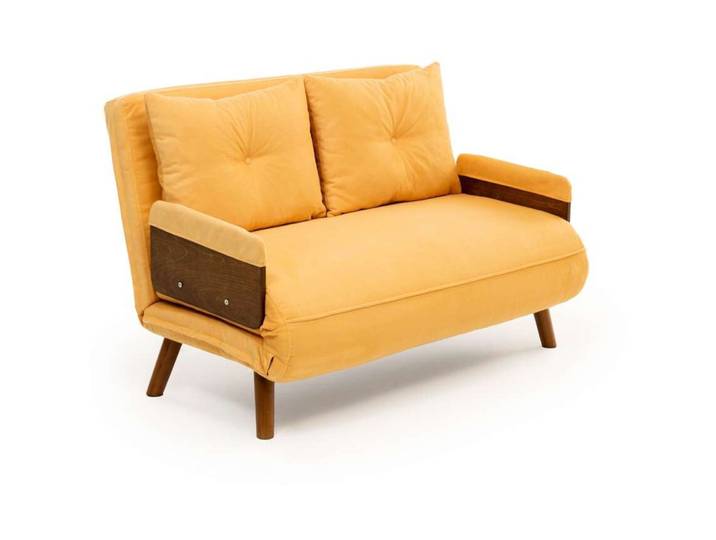 Bettsofa Cosmo Senfgelb Stoff B 78 T 82 cm - Bettsofa