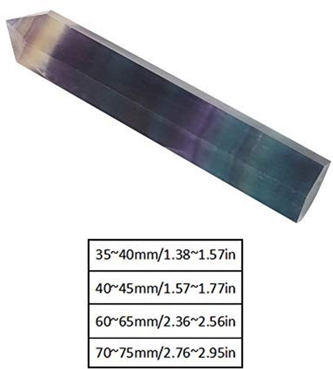Dailygoods Fluoriet Zeshoekige Wanddecoratie - Natuurlijke Edelsteen Kristal - 35-50mm