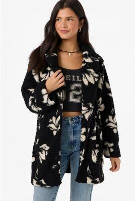 O'Neill s Harper High Pile Jacket in Black, Size XL, Polyester
