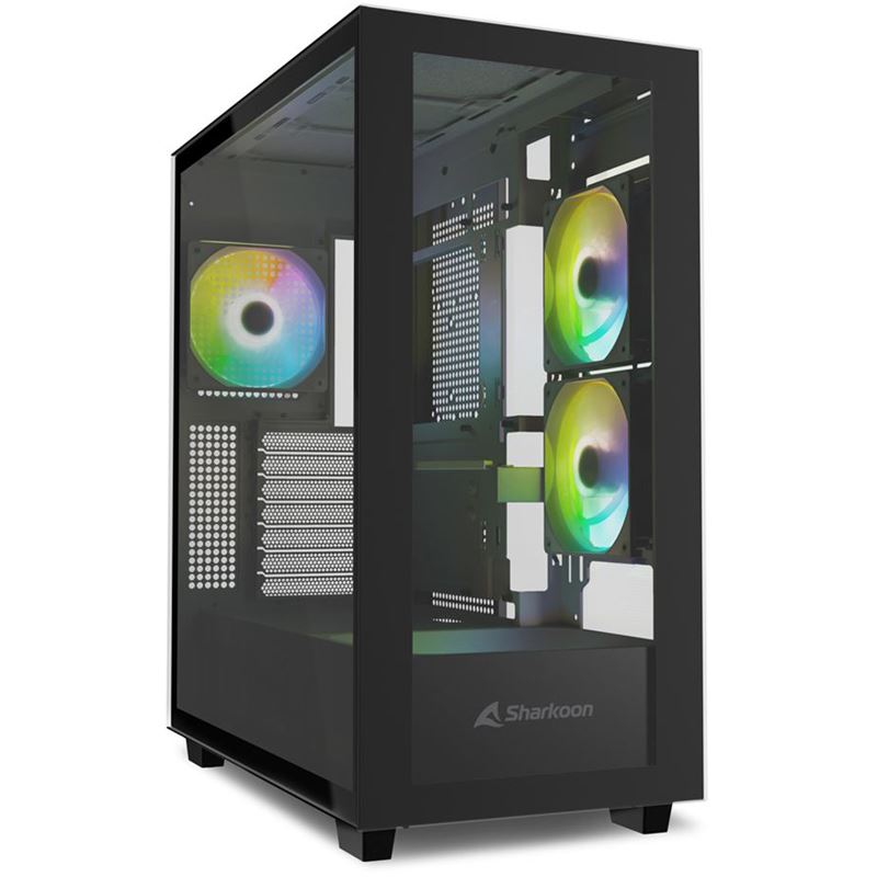 Sharkoon Gehäuse Rebel C60 RGB ATX 2xGlas schwarz