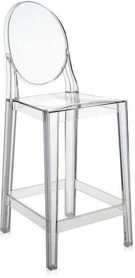 Kartell One More Barhocker (glasklar transparent, H 65cm) glasklar transparent   H 65cm
