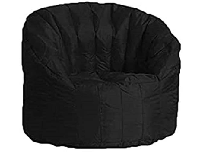 Dmora Runder Polstersessel, Farbe schwarz, Maße 80 x 80 x 80 cm