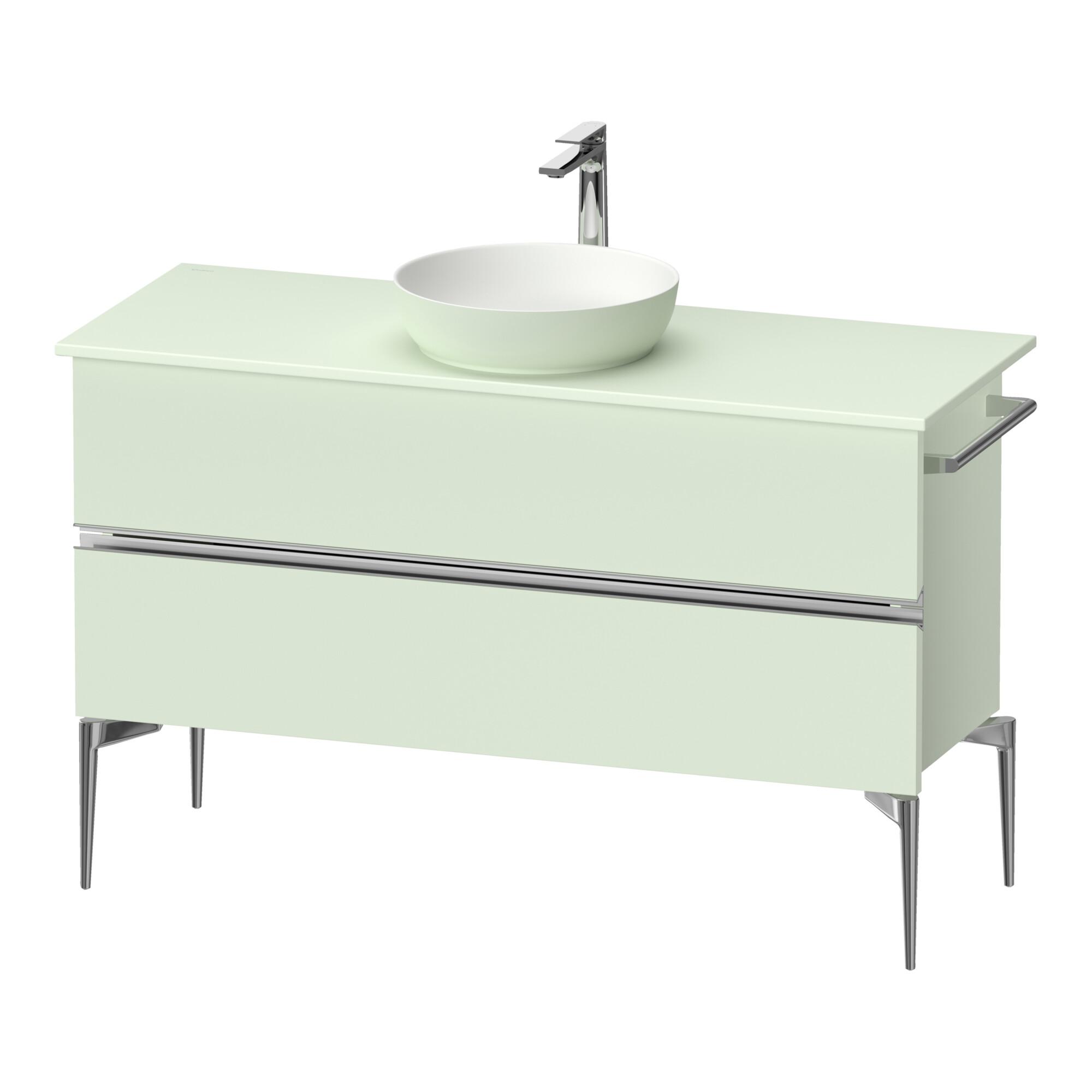 Duravit Konsolen-Waschtischunterbau bodenstehend Sivida 124,5x54,8x47,5cm, grün m, 2 Schub., G c (SV4660010HH0000)