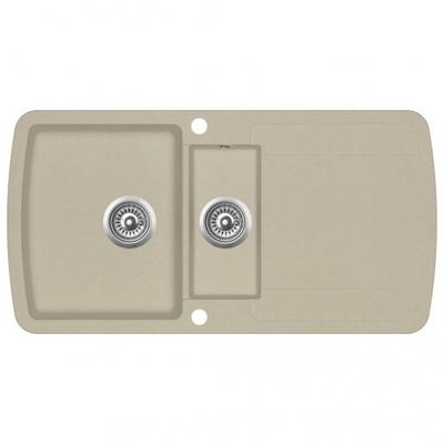 Granitspüle Doppelbecken 4 | vidaXL : Farbe - Beige