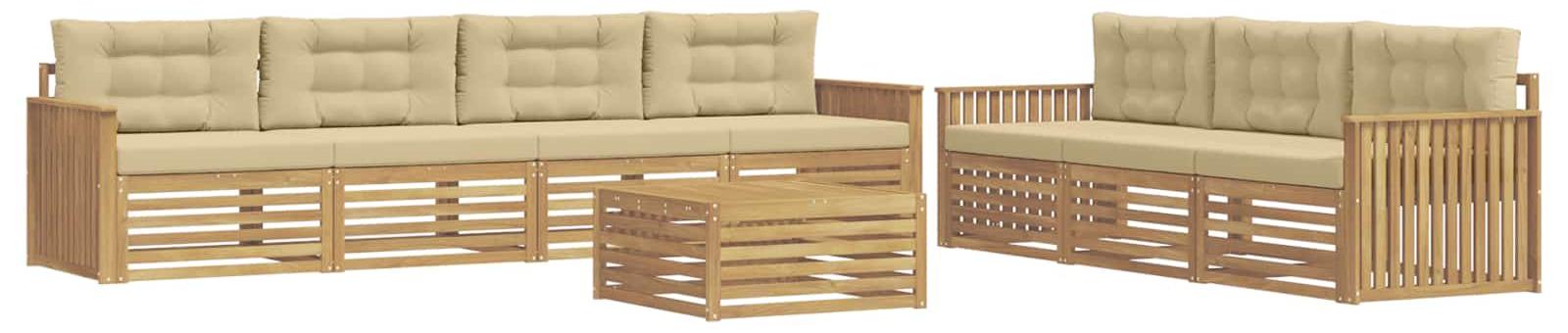 Garnitur aus 8 Outdoor-Sofas, Farbe Beige