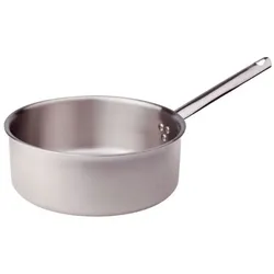 PENTOLE AGNELLI Lamm-Kochgeschirr, niedrige Kasserolle 24 cm mit1 Stahlgriff, Trilaminat, geeignet für Induktion