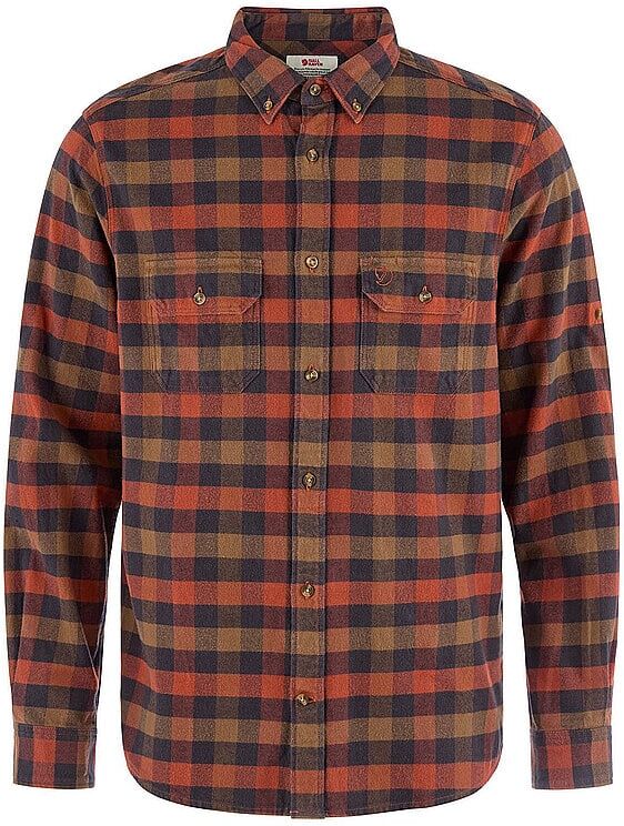 FJÄLLRÄVEN Herren Hemd Skog Flannel Relaxed Fit BW dunkelrot   L M