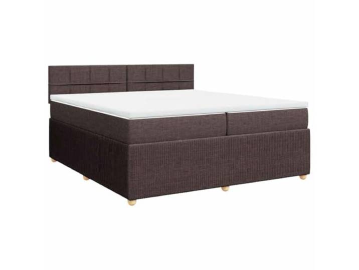 vidaXL Boxspringbett mit Matratze Dunkelbraun 200x200 cm Stoff