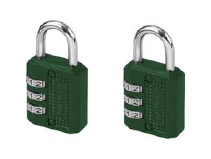 PARKSIDE® Cadenas ou cadenas à code ou cadenas d'extérieur ou cadenas câble en acier (Serrure à combinaison, jeu de 2)