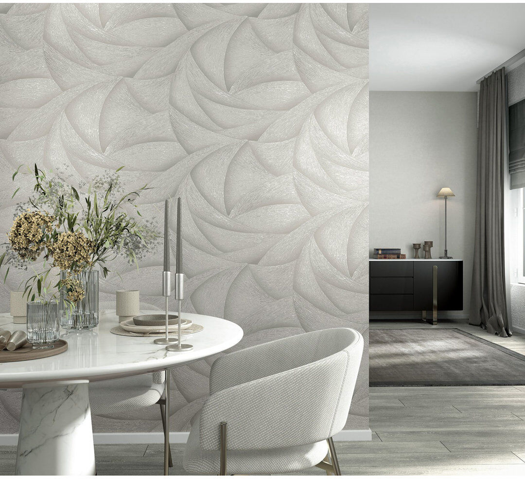 Galerie Home Galerie Odyssey Wave Pattern Wallpaper Cream 1,005cm L