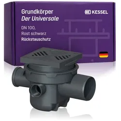 Kessel Grundkörper Der Universale 27611 DN 100, Schlitzrost, Kunststoff, schwarz
