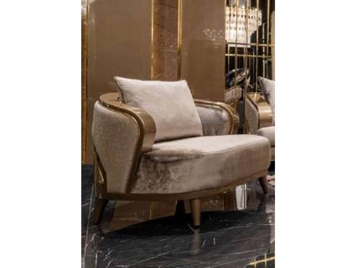 Xlmoebel Loungesessel Beiger Lounge mit goldverzierter Eleganz (1-St., Loungesessel Beige), Made in Europa