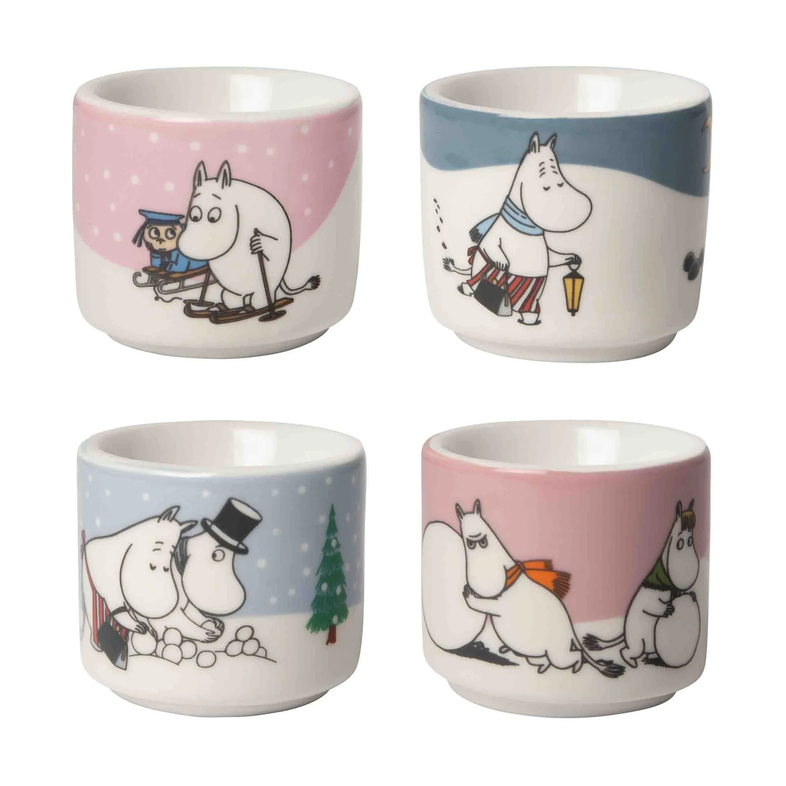 Pluto Design Moomin eierdop 4-delig Moomin winter