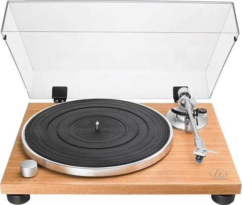 Audio Technica AT-LPW30TK Integrierter Phono-Vorverstärker, Manuelle Bedienung braun/holz