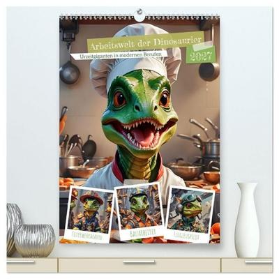 Arbeitswelt der Dinosaurier (hochwertiger Premium Wandkalender 2027 DIN A2 hoch), Kunstdruck in Hochglanz