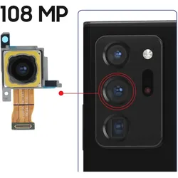 Clappio Rückkamera für Samsung Galaxy Note 20 Ultra 108MP Modul (Modul, Samsung Galaxy Note 20 Ultra), Mobilgerät Ersatzteile, Schwarz