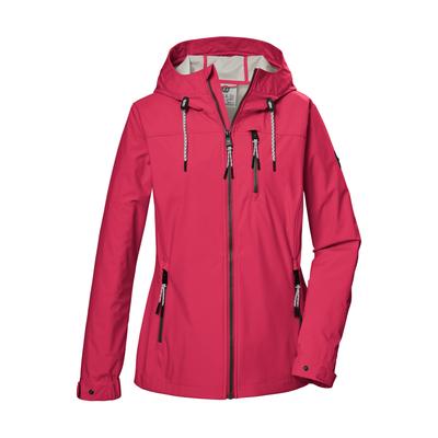 Softshelljacke "GS 74 WMN SFTSHLL JCKT", Damen, Gr. 46, pink, Oberseite: 100% Polyester.Rückseite: 100% Polyester.Futter: 100% Polyester, G.I.G.A. DX BY KILLTEC, Jacken Softshelljacke, Damen Softshelljacke, wasserabweisend, winddicht, pflanzenbasiert
