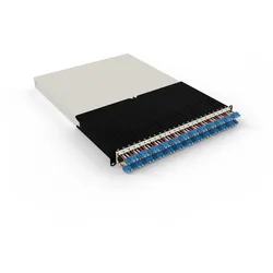 Patchbox patchbox.one Kabeleinzugssystem 30RU/OS2 (1,8 m) mit 24 Kassetten, LWL OS2, LC-SC, Kabel blau