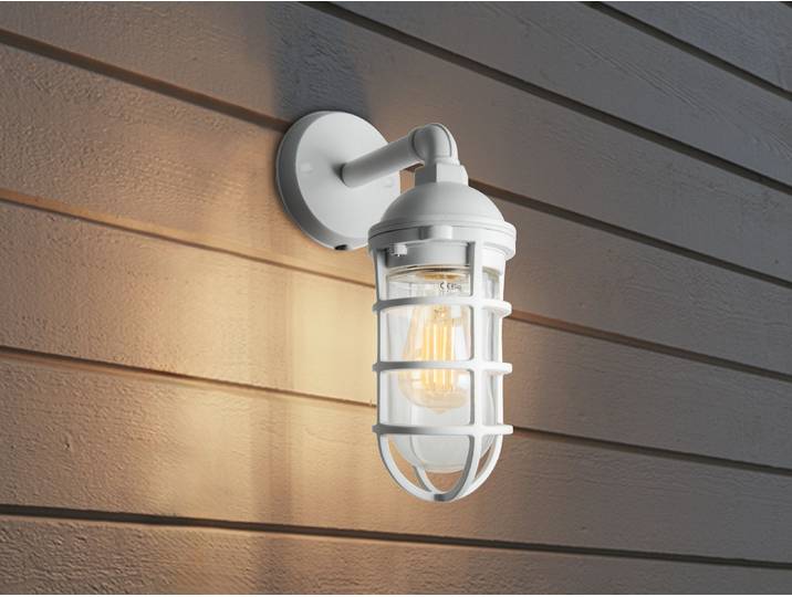 Konstsmide 7355-250 Olbia Appl. E27 avec verre transparent blanc