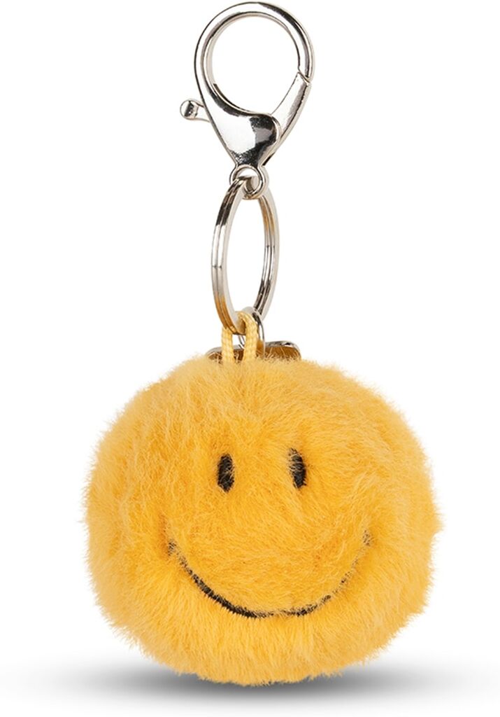 Smileyworld Llavero de peluche amarillo Keychain ECO Fuzzy Smiley Bon Ton Toys.