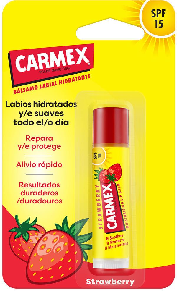 Carmex Bálsamo Labial Spf 15 Sabor Fresa 4,25 gr