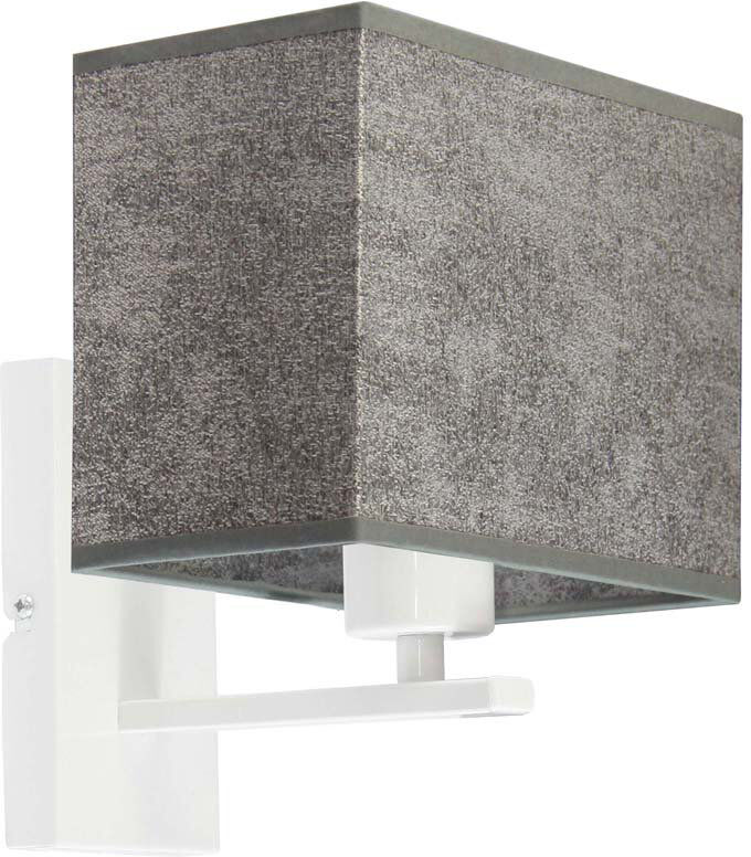 17 Stories Asavira Armed Sconce Grey Melange/White