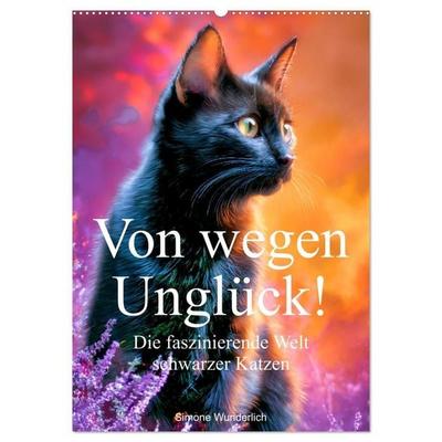 Von wegen Unglück! - Die faszinierende Welt schwarzer Katzen (Wandkalender 2027 DIN A2 hoch), CALVENDO Monatskalender