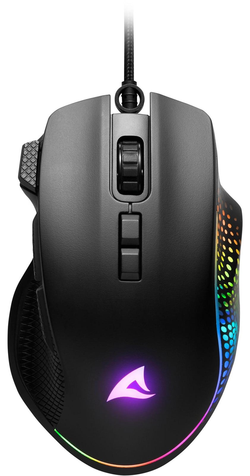 Sharkoon Shark Force 3 Optische Gamingmuis met 8 knoppen en 12.800 DPI zwart