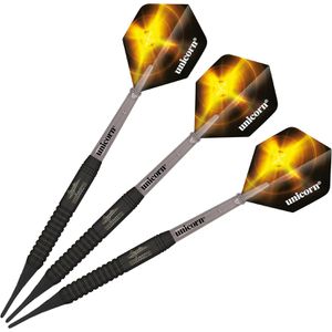 Unicorn Dartpfeile Black Brass Gary Anderson, mit Kunststoffspitze, 19g, 3 Stück