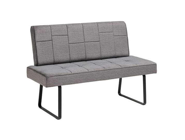 Mid.you Sitzbank, Dunkelgrau, Metall, 3-Sitzer, 140x88x62 cm, Esszimmer, Bänke, Sitzbänke