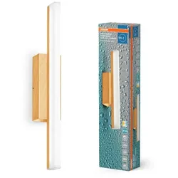 Osram Orbis Mirror LED-Spiegelleuchte fürs Badezimmer Wood Deco 40cm 6,8W IP44 Lichtfarbe per Klick von warmweiß auf kaltweiß änderbar