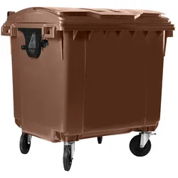 Hardwex Müllcontainer 1100 l Braun mit Flachdeckel