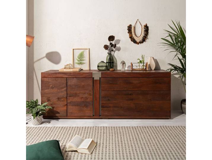 Sideboard Mango 200x45x75 braun lackiert Amsterdam #30