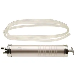 BGS 3064 Umfüllpumpe / Handpumpe mit Metallgehäuse (500 ml) für Öl, Diesel