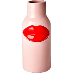 RICE Keramik Vase Lipstick, Large, 31 cm, roter Mund