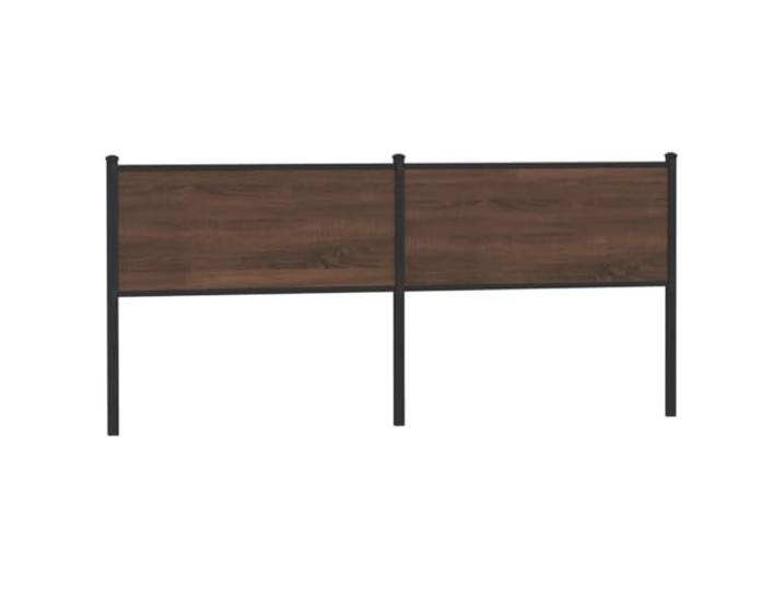 RJPLMFV Kopfteil Eiche Braun 200 cm Holz Technik Stahl Klassisches Design, bequeme Rückenstütze, stabile Metallfüße, feuchtigkeitsbeständig