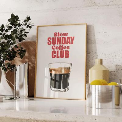 Uplift Picks Retro Coffee Wall Art Canvas Chic Cafe Poster Kitchen Decor 04 30x40 Cm unframed