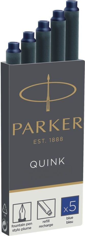 Parker Quink inktpatronen koningsblauw, 5 stuks