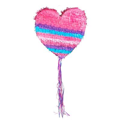 Zieh-Piñata Herz rosa
