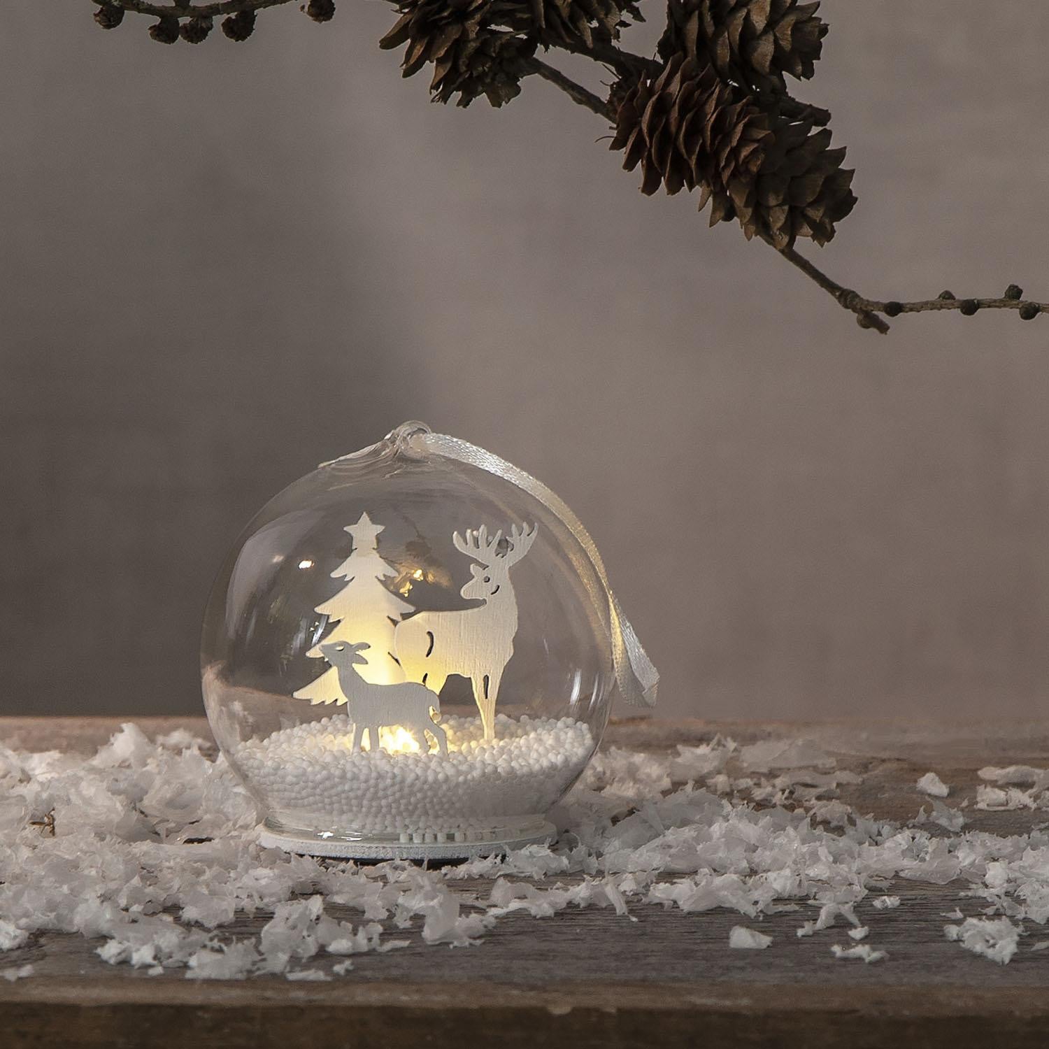Star Trading Tafeldecoratie Fauna, Decoratieve figuur, Wit, LED