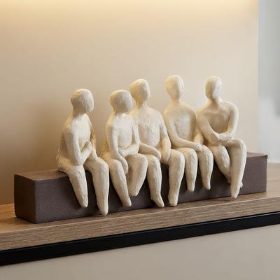 Hi-Line Abstract Seated Figures Sculpture