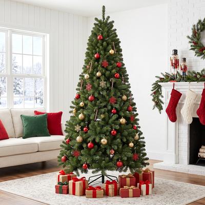 Garvee 6FT Pre-Lit Non‑Flocked Artificial Holiday Christmas Tree, Silk Plants, Christmas Party Decoration