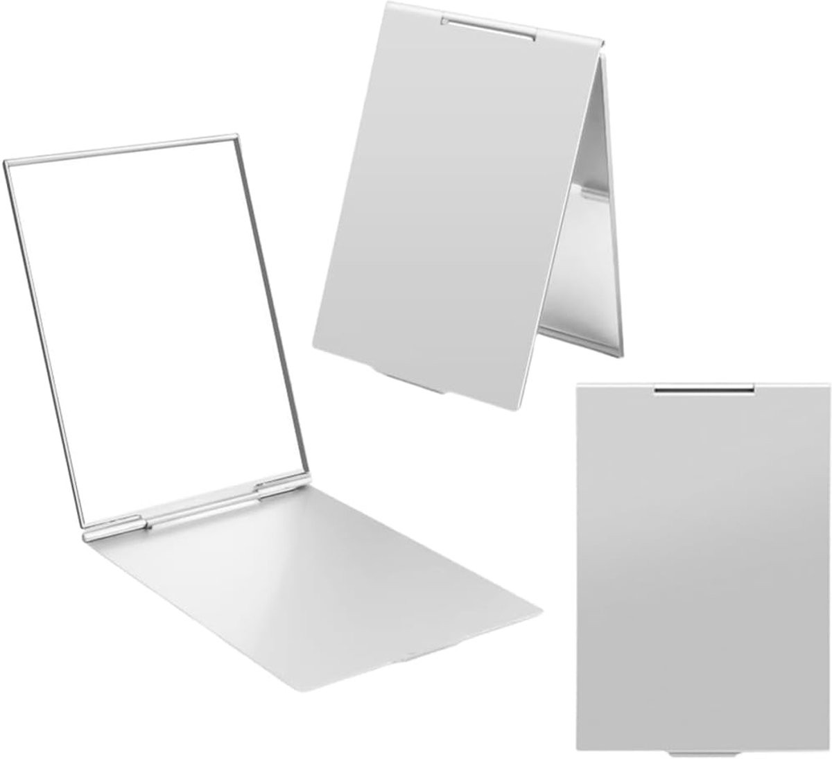 Set van 3 ultradunne draagbare make-upspiegels voor volwassenen