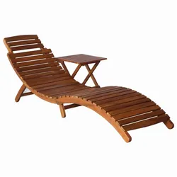 vidaXL, Liegestuhl, Qumeldorf (1x Sonnenliege + Tisch) (184 cm)