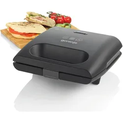Gorenje SM703GCB Sandwich maker, Power 700 W, Black, Kontaktgrill, Schwarz
