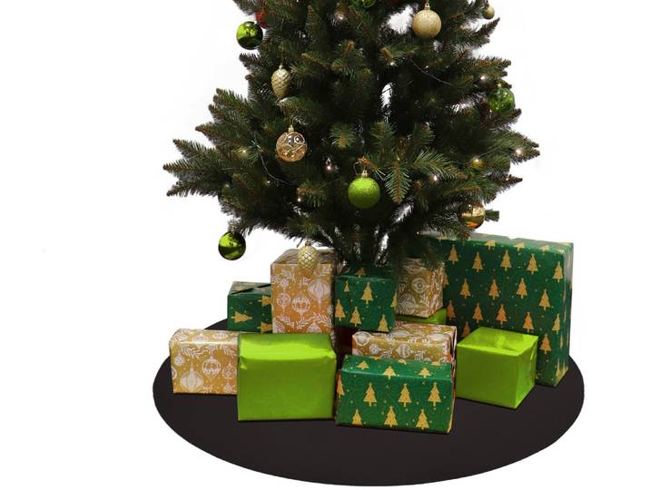 Baumteppich Weihnachtsbaum & Adventskranz Unterlage REVExpo , Made in Belgium , grau, H:5mm Ø:30cm, Polypropylen (PP), PRIMAFLOR-IDEEN IN TEXTIL, Teppiche, Baumteppich, in 3 Größen, Uni-Farben, Filzunterlage, rutschsicher, Weihnachten