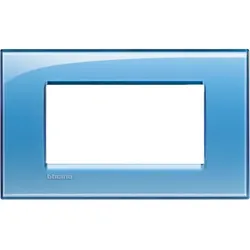 Legrand LNA4804AD Abdeckrahmen LIVINGLIGHT für Kompaktinstallation, 4-modulig, Farbe: Blau