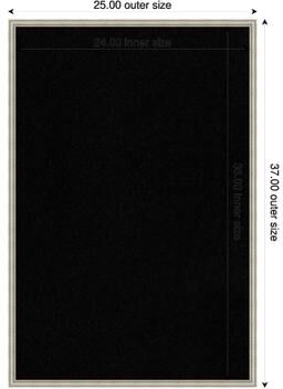 Amanti Art Black Cork Board, Cordelia Thin Wood Framed Bulletin Board Pinboard
