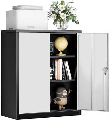 SUNCROWN 36 inch Metal Office File Storage Cabinet Locker with Locking Doors and Adjustable Shelves for Home Office, Garage, Pantry