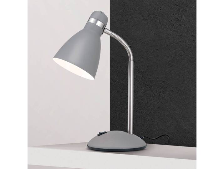 ORION Schreibtischlampe School, alu / grau / zink, für Arbeitszimmer / Büro, Metall, Junges Wohnen, Tischlampe
